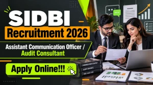 SIDBI Specialist Recruitment 2026 - Online Form for 4 Assistant Communication Of...