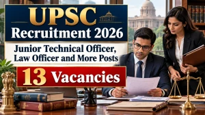 UPSC Recruitment 2026 - Online Form for 13 Junior Technical Officer, Law Officer...
