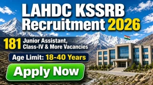 LAHDC KSSRB Recruitment 2026 Notification PDF Out - Apply Online for 181 Junior ...