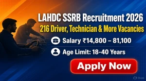 LAHDC SSRB Recruitment 2026 Notification PDF Out - Apply Online for 216 Driver, ...