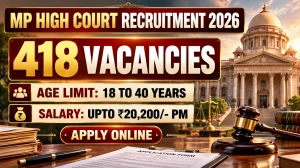 MP High Court Recruitment 2026 - Apply Online for 418 Steno & Assistant Posts