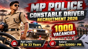 MP Police Constable Driver Recruitment 2026 - Apply Online for 1,000 Posts