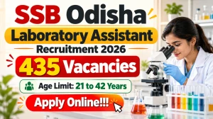SSB Odisha Laboratory Assistant Recruitment 2026 - Online Form for 432 Posts