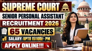 Supreme Court Senior Personal Assistant Recruitment 2026 - Apply Online for 65 P...