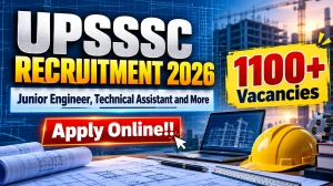 UPSSSC JE Mechanical Recruitment 2026 - Online Form for 1156 Junior Engineer, Te...